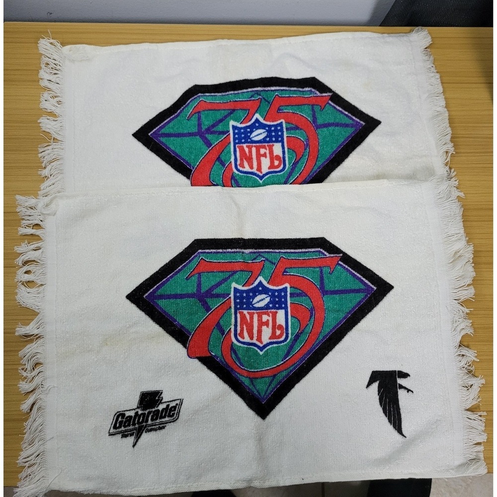 Atlanta Falcons Fan Rally Towel NFL Football 75th Anniversary Set of 2